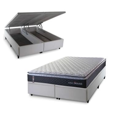 Imagem de Cama Box Baú Dakota Espuma D33 King 193x203 Preto King House