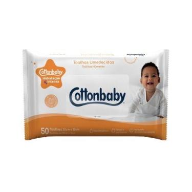 Imagem de Toalha Umedecida CottonBaby Premium 50 Unidades Hidratação Intensa - C