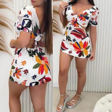 Imagem de Vestido curto estampado tamanho p - Moda maringa 