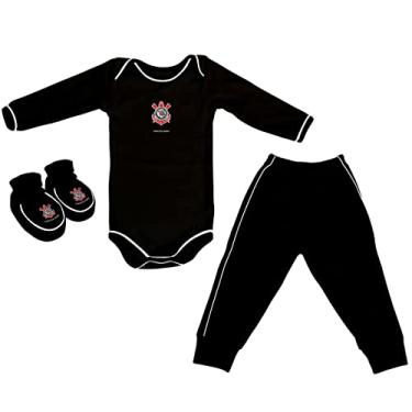 Imagem de Kit Bebê Corinthians 3 Peças Longo - Torcida Baby