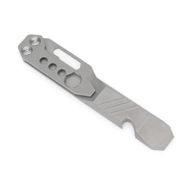 Imagem de Chave de fenda premium TC4 de liga de titânio para abrir garrafas multifunções, ferramenta EDC para uso ao ar livre cinza (cinza claro)