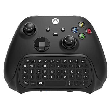 Imagem de Teclado sem fio para Xbox Series X/S Controlador, para Xbox One/S/Controlador Gamepad, 2,4 Ghz Mini QWERTY Teclado Controlador Gaming Chatpad com áudio / fone de ouvido para Xbox Series X/S Controller-Preto