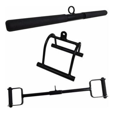 Imagem de Puxador Reto 50cm + Puxador Triangulo + Barra D Neutra 70 cm-Unissex