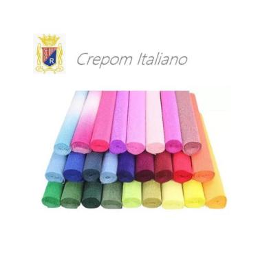 Imagem de Papel Crepom Italiano 140g Cartotecnica Rossi - 50cm x 2,5m - Kit 05 R