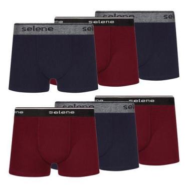 Imagem de Kit 6 Cueca Boxer Box Selene Infantil Kids Algodão Original, Preta e v
