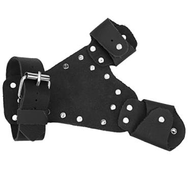 Imagem de lyrlody Guarda-mão de Pesca, Protetor de Pulso Em Couro PU, Placa de Aço Interna para Proteção do Carretel de Pesca, Ideal para Pescadores