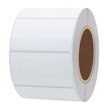 Imagem de 1000 etiquetas térmicas coloridas diretas de 5,7 x 3,18 cm para envio, códigos de barras, endereço, compatíveis com impressora de etiquetas Rollo e impressoras de mesa Zebra (branca)