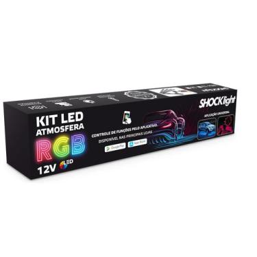Imagem de Kit Led RGB + Atmosférico 14 X 1 12V Bluetooth APP Controle de Música 