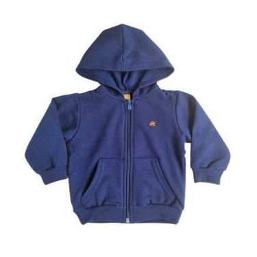 Imagem de Jaqueta em Moletom Infantil para Meninos com Capuz - Up Baby, 1, Azul 