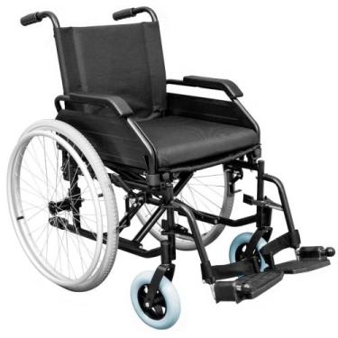Imagem de Cadeira de Rodas para Idosos Aço Carbono 125kg C/ Assento 40cm - HIDRO