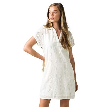 Imagem de prAna Vestido feminino Ladyland, Branco macio, GG