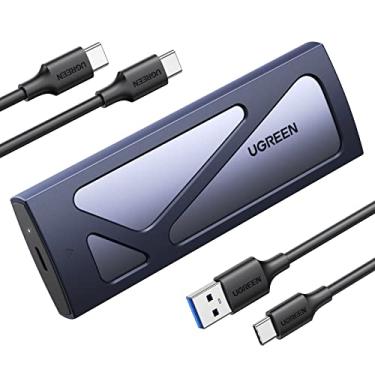 Imagem de UGREEN Gabinete SSD, USB C externo sem ferramentas, adaptador/leitor M.2 NVMe de 10 Gbps para USB compatível com chaves M e B&M e SSDs de tamanho 2230/2242/2260/2280