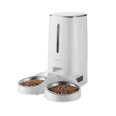 Imagem de ELECOM Alimentador automático de animais de estimação para cães e gatos, capacidade de 4L, temporizador programável, controle de porção, gravação de voz, alimentador automático de gatos com