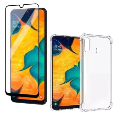 Imagem de Capa Capinha Anti Impacto + Película de Vidro Temperado 3D Para Galaxy A30 Tela De 6,4 Polegadas - (Bluepink)