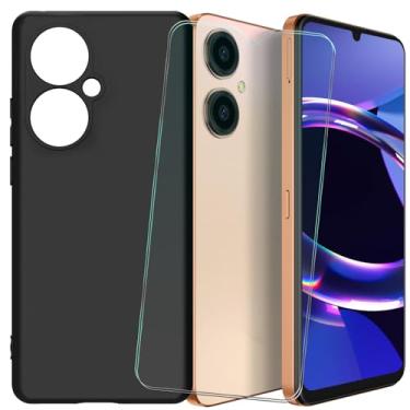 Imagem de NEOYUKL Capa para celular BLU G64 (6,8 polegadas), para BLU G64 protetor de tela [2 unidades], capa preta para BLU G64