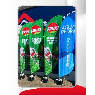 Imagem de Wind Banner Premium Completo Personalizado 2,70 metros Dupla Face