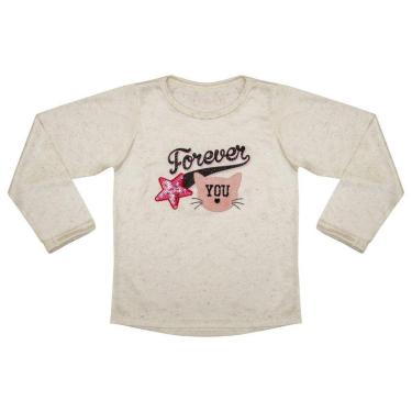Imagem de Blusa Infantil Look Jeans Manga Longa Bege - 03 - UNICA-Feminino