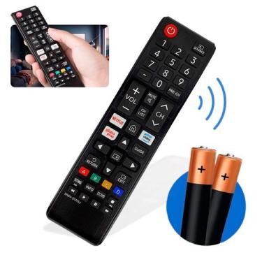 Imagem de Controle Remoto Para Tv Samsung Smart Netflix Globoplay Prime 2 Pilhas