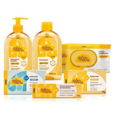 Imagem de Kit Enxoval Bebe João e Maria Sabonete Shampoo Pomada Lenço - CIMED