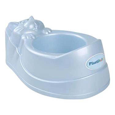 Imagem de Penico Troninho Infantil Transição Desfralda Plastibaby Gatinho Azul Perolado