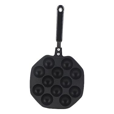 Imagem de Sluffs Takoyaki Pan, Mini Máquina De Fazer Panquecas, 12 Cavidades De Alumínio Antiaderente Takoyaki Grill Pan Plate Ball Pancake Maker Molde De Cozimento