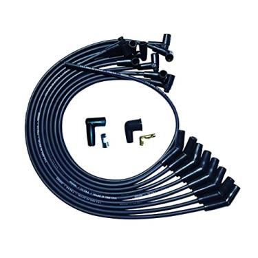 Imagem de Moroso Fios de vela de ignição pretos série Ultra 51027, chevy de bloco pequeno, roteamento de tampa de válvula, extremidade de plugue de 135 graus, distribuidor HEI