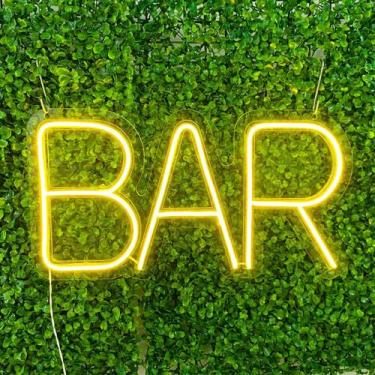 Imagem de Painel Neon Led Bar Decoração, Festa - ArtStudio , Amarelo