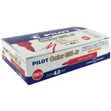 Imagem de Caneta Hidrográfica Color 850L Junior Vermelha - Caixa com 12 Unidades