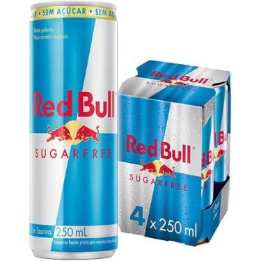 Imagem de Energético sem açúcar Red Bull Energy Drink SugarFree 250ml x 4, Sem A