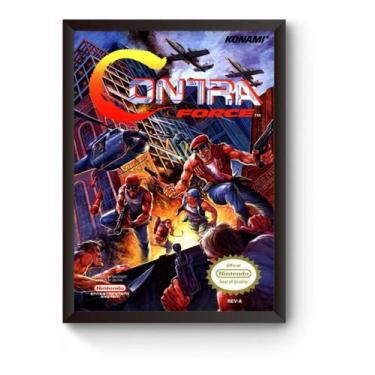 Imagem de Quadro Capa Contra Force Nintendinho Poster Moldurado - Fanarte