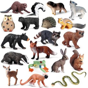 Imagem de Estatuetas de Animais da Floresta SCAHOW - 18 Unidades para Crianças (