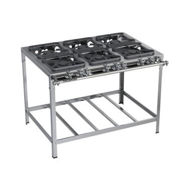 Imagem de Fogão Industrial 6 Bocas 30x30 Inox P5 Top Metalmaq
