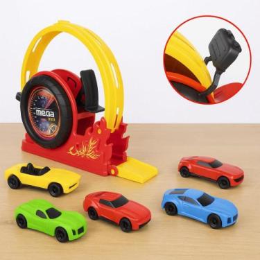 Imagem de Pista Lançador Com Carrinhos 6pçs Tipo Hotwheels Looping Radical Diver