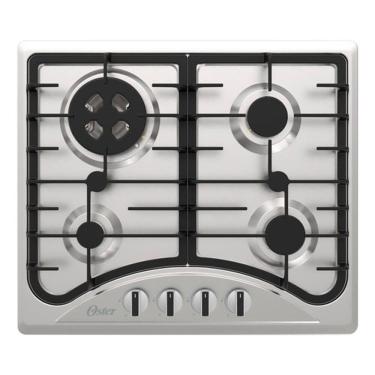 Imagem de Cooktop A Gas 4 Bocas Profissional Inox Bivolt 58x51cm Oster