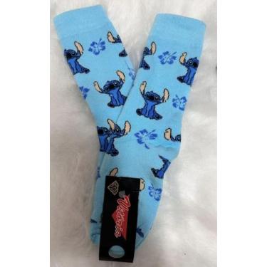 Imagem de Meia Stich Personagem Infantil 26 33  Confortável  Algodão Macio  Pron