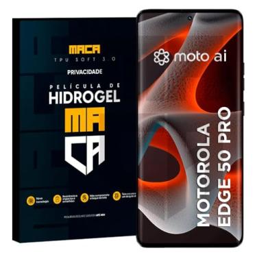 Imagem de Película Hidrogel - Moto Edge 50 Pro - Privacidade MACA