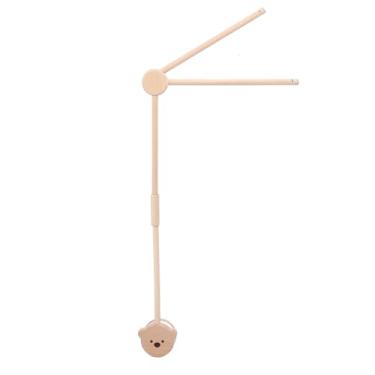 Imagem de Ymiko Braço Móvel para Berço de bebê, Material de Madeira para Berço, Suporte de Sino para Cama de Madeira de Faia Com Haste de Suspensão de Rede Estável, Suporte Educacional para