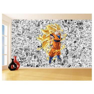 Imagem de Papel De Parede Dragon Ball Goku Página Manga 3,5M Dbz541 - Você Decor