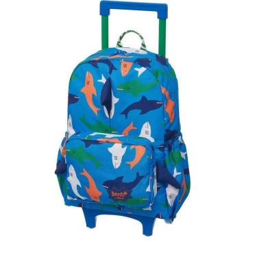 Imagem de Mochila de Carrinho Fábula Zumzum Tubarão Azul-Masculino