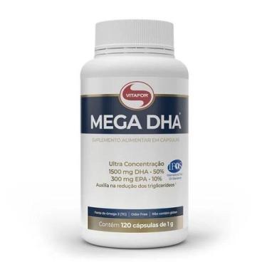 Imagem de Mega DHA Vitafor 120 Capsulas Omega 3 Suplemento Alimentar