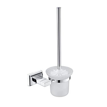 Imagem de Conjunto de ferragens de banheiro gancho de roupão de banho cromado barra de trilho de toalha anel prateleira suporte de papel de tecido escova de dentes suportes de sabão acessórios, suporte de escova de banheiro