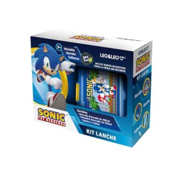 Imagem de KIT LANCHE SONIC GARRAFA PLÁSTICA 460ML + MARMITA 700ML - CAIXA C/ 1 KIT LEO&LEO