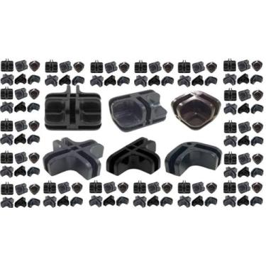 Imagem de 120 Conectivos Conectores Montagem Moveis Vidro Ou Tela Loja - Rede