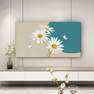 Imagem de WMLTZFUS Capa protetora contra poeira de TV para sala de estar, decoração de casa, visor de cristal líquido, protetor de tela de TV à prova de poeira, cenário litorâneo, capa de TV (tamanho: 32~215.9