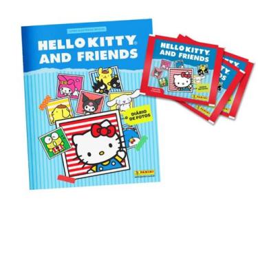 Imagem de Album De Figurinha Capa Mole Hello Kitty And Friends, Panini + 5 Envel