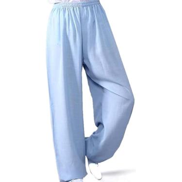 Imagem de Calças De Tai Chi Calças De Treinamento De Kung Fu Artes Marciais Chinesas Tai Chi Kung Fu Wing Chun Shaolin Yoga Knickerbockers Graciosas Calças De Treinamento De Perna Larga Solta, 07, S