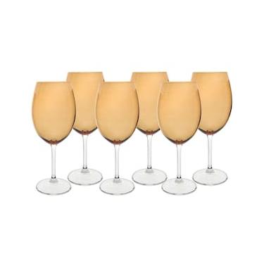 Imagem de Conjunto de Taças para Água Bohemia Gastro 580ml Âmbar - 6 Peças