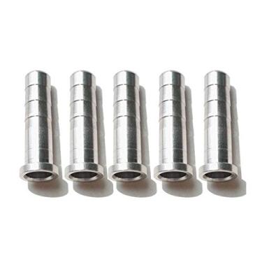 Imagem de 12 peças de inserções de alumínio para flechas de carbono ID 6,0 mm/6,2 mm/7,6 mm, inserções de pontas de flecha para besta se encaixam em inserções de arco recurvo composto para 100/125/150/200