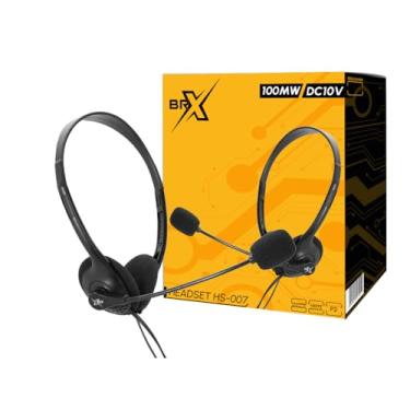 Imagem de Headset Brx Hs-007 com Microfone, 2 Plugues P2