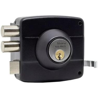 Imagem de Fechadura Para Portão de Sobrepor Preta 50mm | Silvana